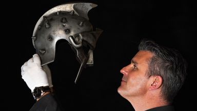 The helmet from Gladiator is expected to fetch between £30,000 and £50,000 at the auction